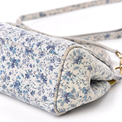 Dolce & Gabbana Dauphine Floral Print Micro Miss Sicily Satchel Blue White 9 of 10
