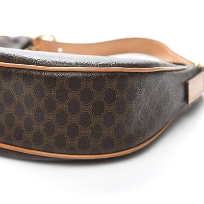 Celine Canvas Calfskin Macadam Hobo Shoulder Bag 9 of 10