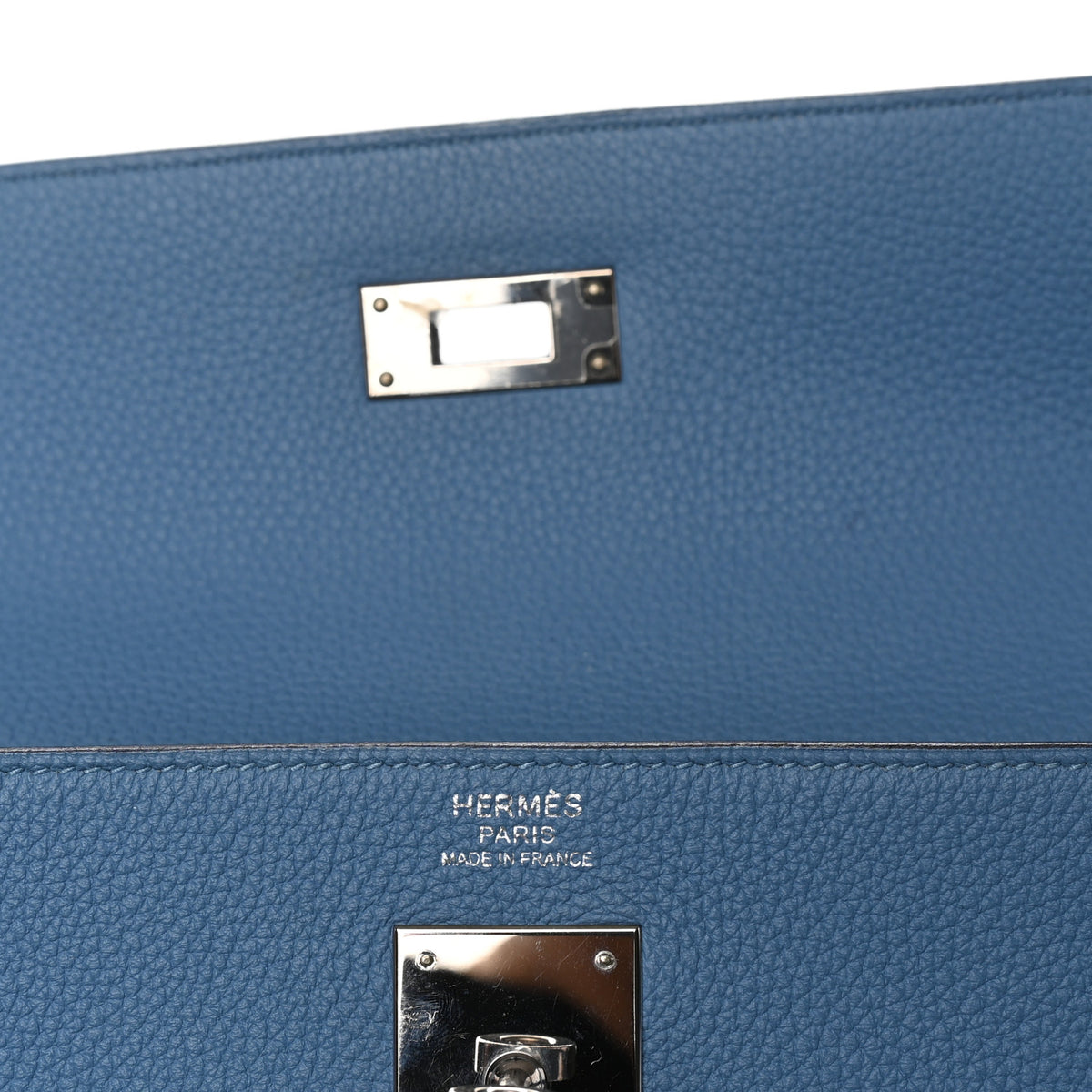 Hermes Togo Kelly Retourne 32 Bleu Azur 5 of 8