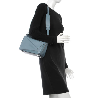 Loewe Calfskin Small Puzzle Bag Stone Blue 2 of 7