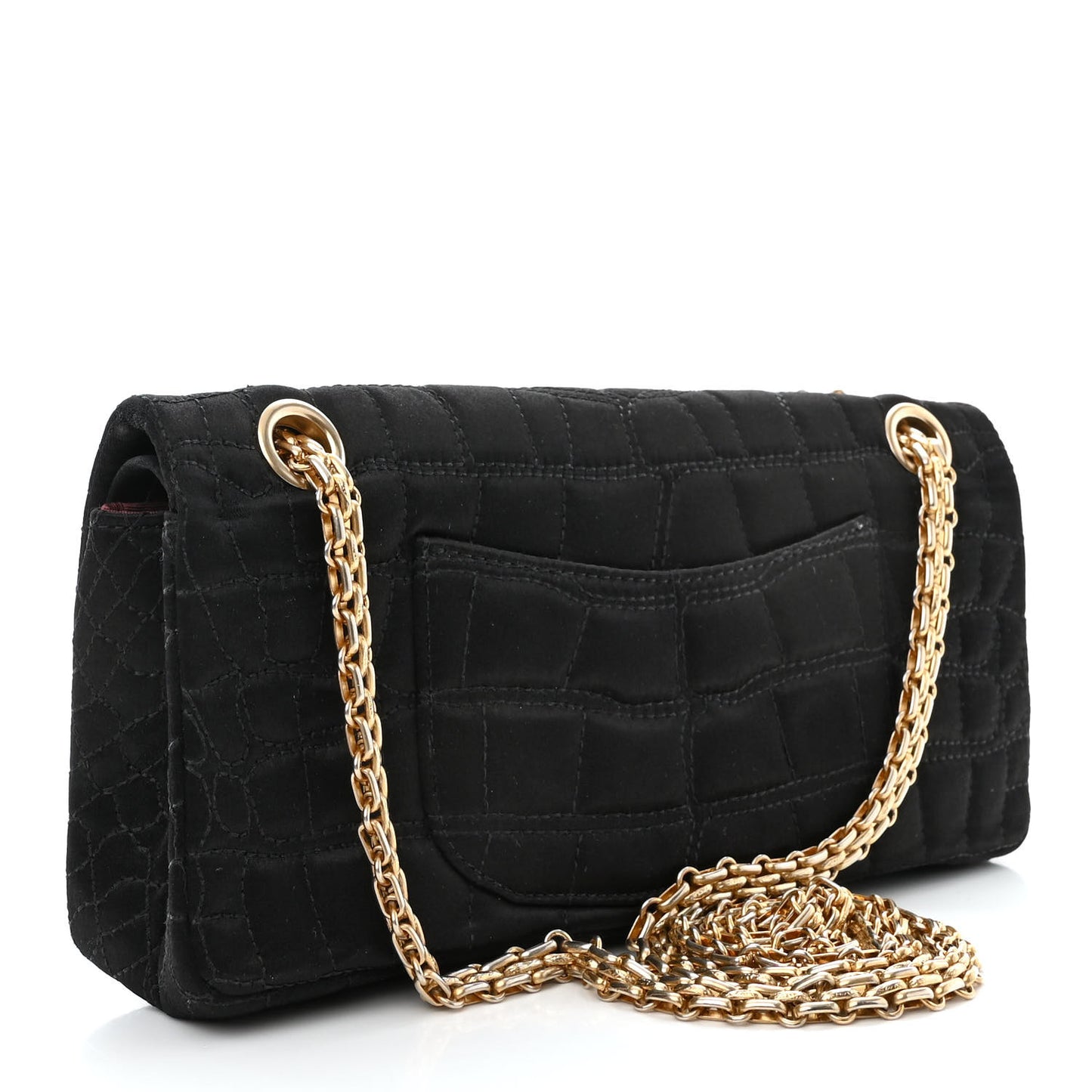 Satin Coco's Croc 2.55 Reissue East West Flap Black