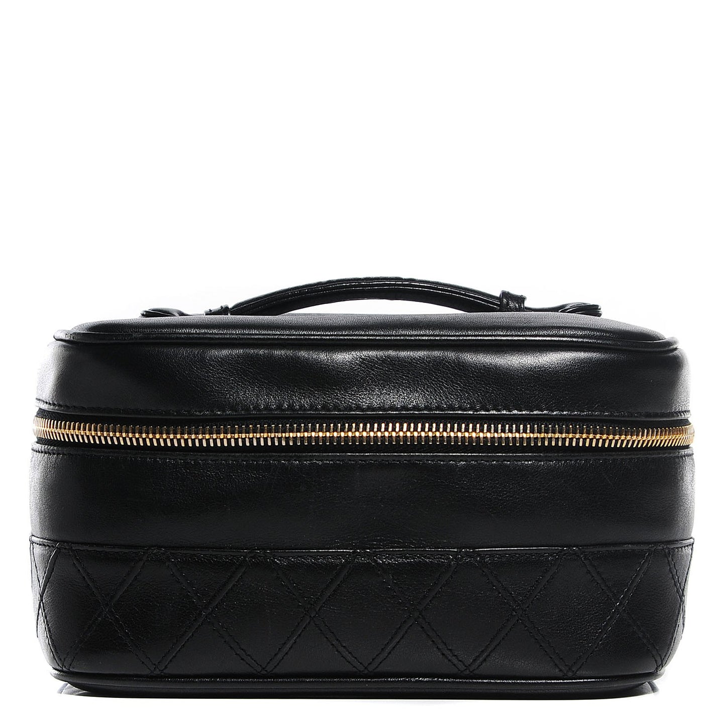 Calfskin Vanity Cosmetic Case Black