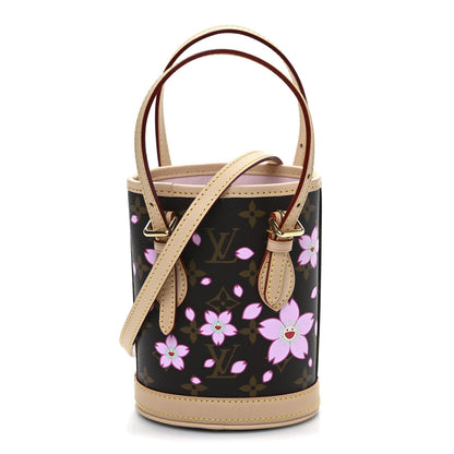 Louis Vuitton LV X TM Monogram Cherry Blossom Nano Bucket Sakura Brown 1 of 7