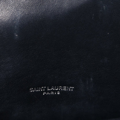 Saint Laurent Lambskin Quilted Small Loulou Puffer Monogram Chain Satchel Black 5 of 8