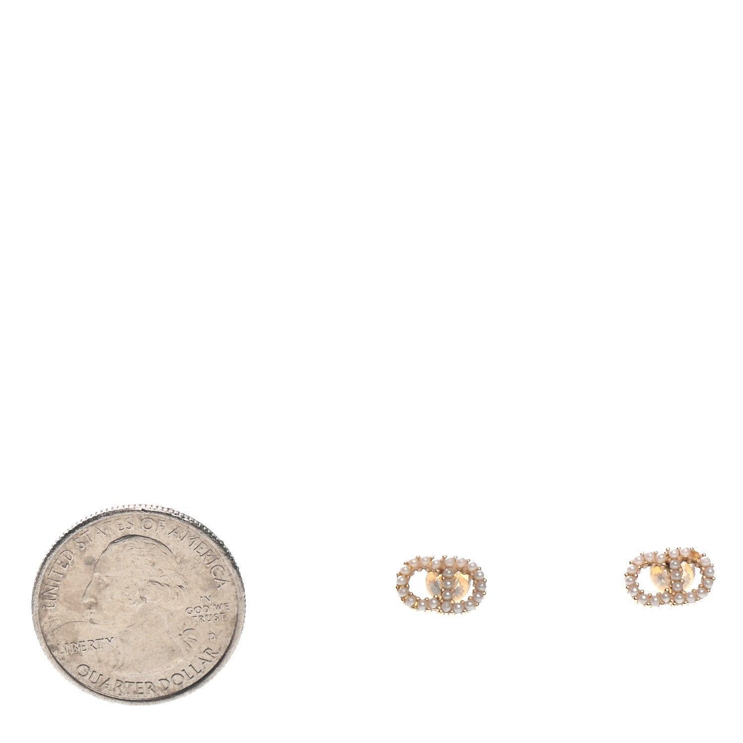 Christian Dior Pearl Clair D Lune Earrings Gold 2 of 4