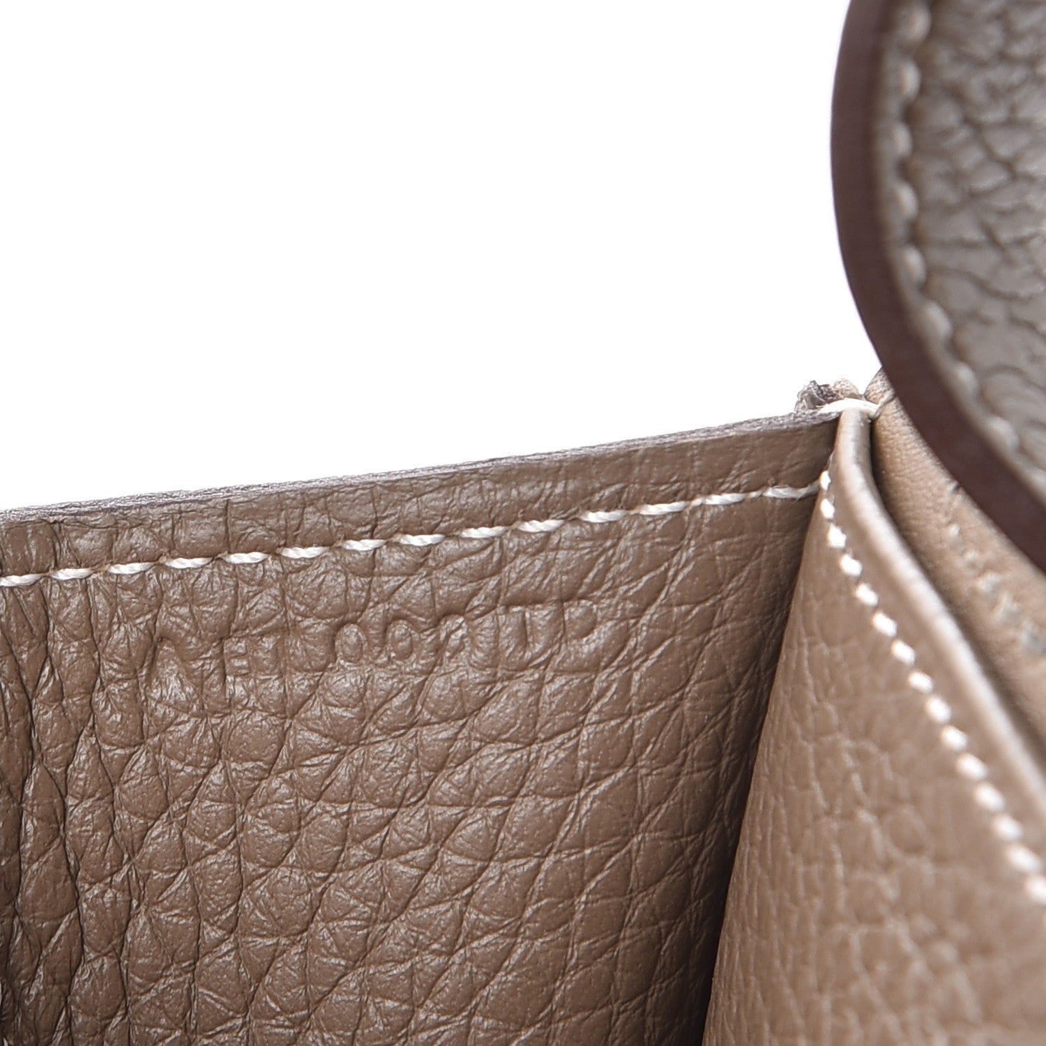 Hermes Taurillon Clemence Halzan 31 GM Etoupe 8 of 9