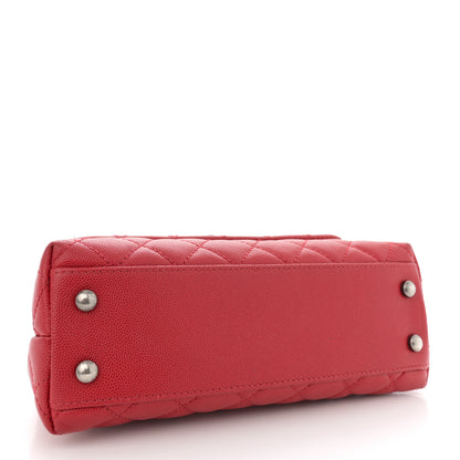 Chanel Caviar Quilted Mini Coco Handle Flap Red 4 of 10