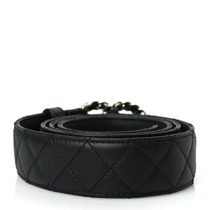 Chanel Calfskin Quilted CC Chain Belt 95 38 Black 2 of 5