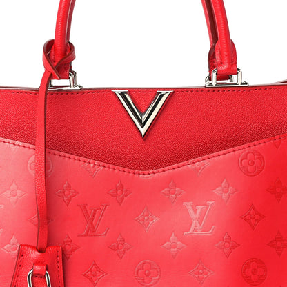 Louis Vuitton Monogram Cuir Plume Very Zipped Tote  Rubis 6 of 8