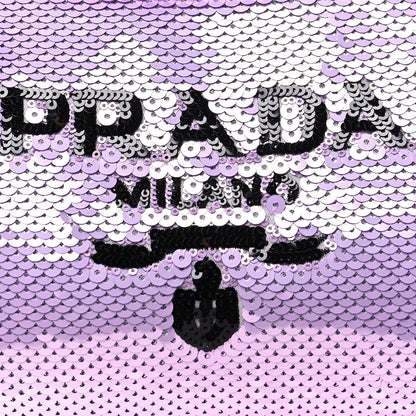 Prada Paillettes Sequin Mini Re-Edition 2000 Bag Lilium Black 7 of 7