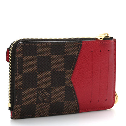 Louis Vuitton Damier Ebene Recto Verso Card Holder Red 3 of 6