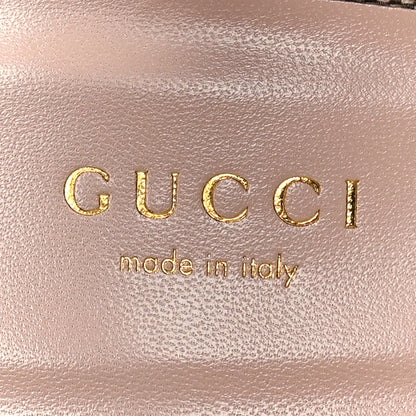 Gucci Monogram Nappa Chalotte Horsebit Ankle Strap 75mm Flatform Sandals 38.5  Beige Ebony 7 of 8
