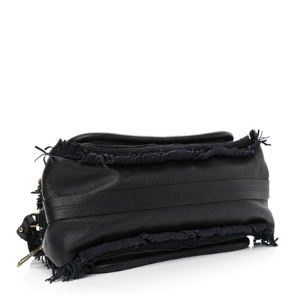 Chloe Suede Calfskin Fringe Medium Paraty Navy 5 of 12