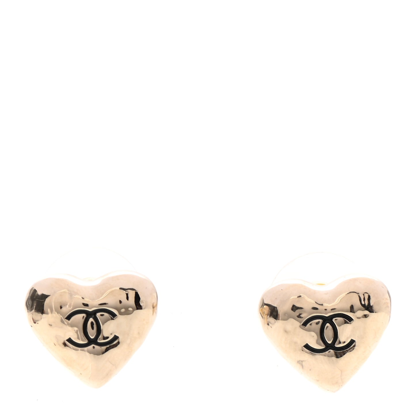 CC Heart Earrings Gold