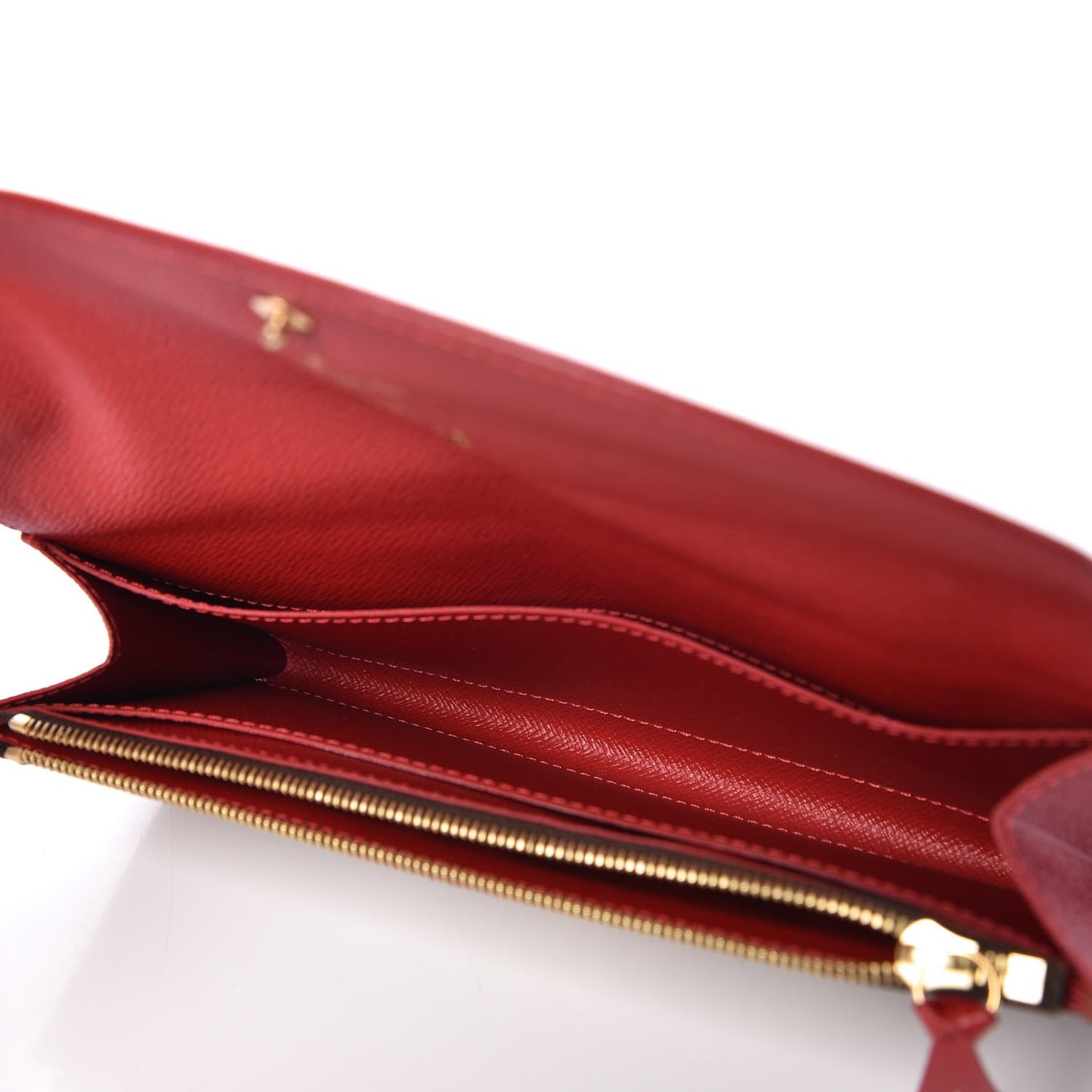 Damier Ebene Caissa Wallet Cherry