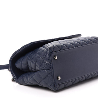 Chanel Caviar Quilted Small Coco Handle Flap Navy 9 of 12