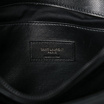 Saint Laurent Grain De Poudre Medium West Hollywood Monogram Fold-Over Black 6 of 16