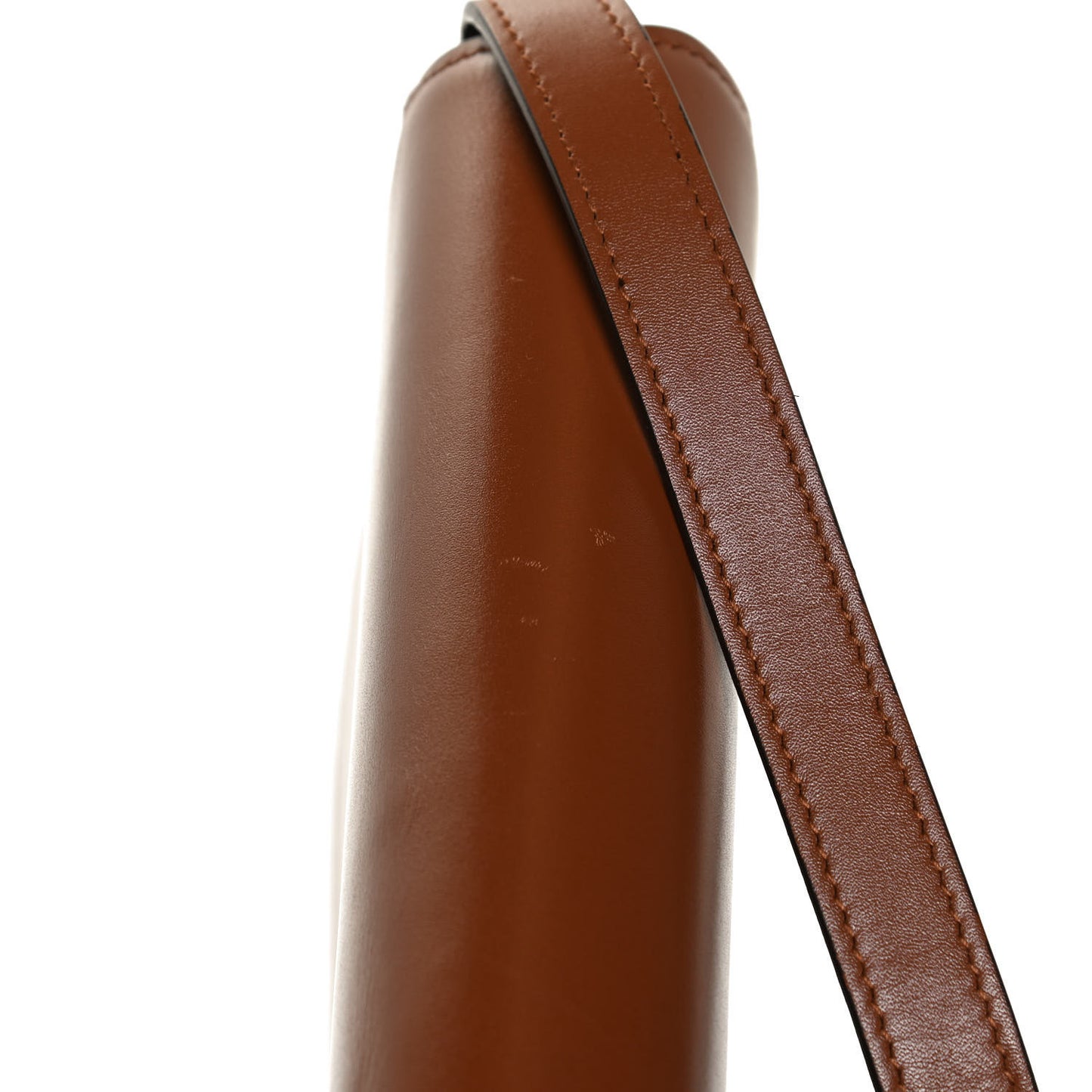 Calfskin Medium Margaux Shoulder Bag Brick Ebony