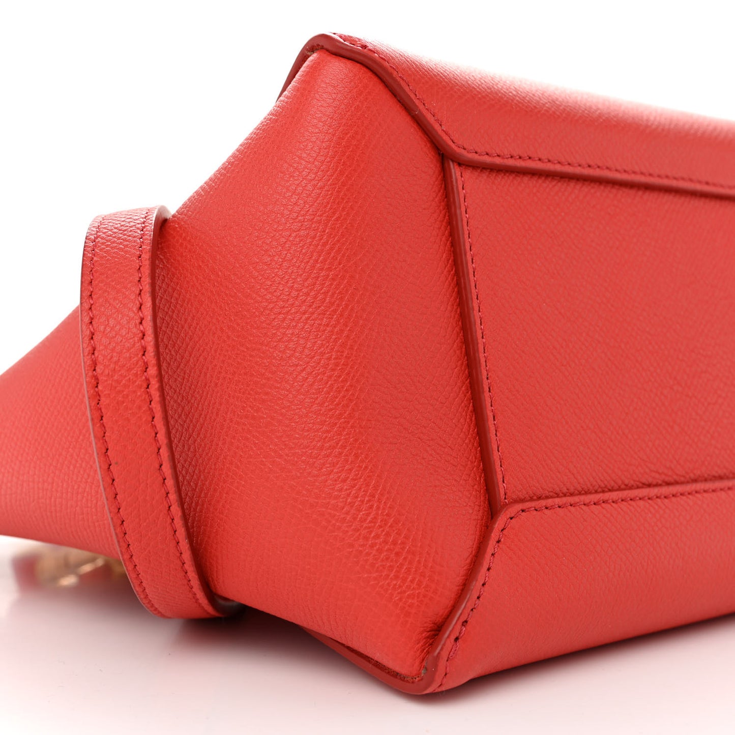 Baby Grained Calfskin Micro Belt Bag Poppy