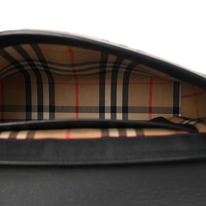 Burberry Grainy Calfskin Vintage Check Note Crossbody Bag Black 5 of 7