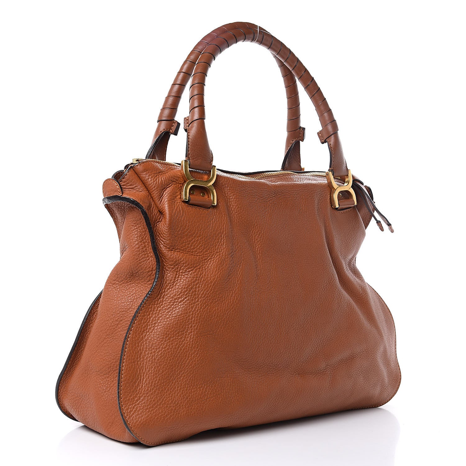 Chloe Calfskin Large Marcie Satchel Tan 3 of 11