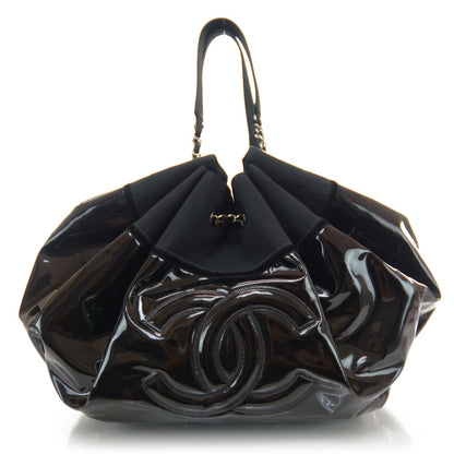 Chanel Vinyl Stretch Spirit Large Cabas Tote Black 1 of 9