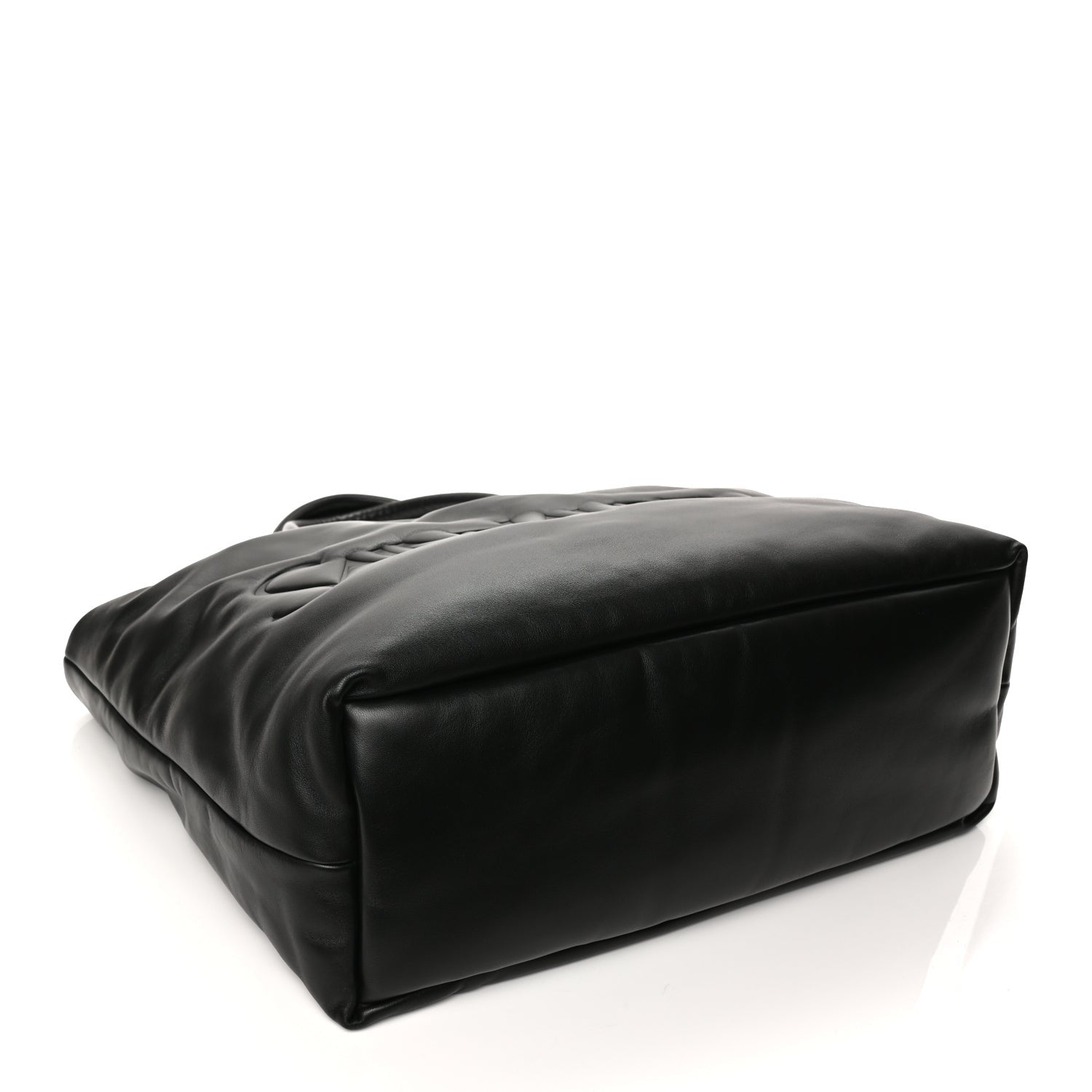 Saint Laurent Lambskin Wide Puffer Tote Black Black 3 of 8