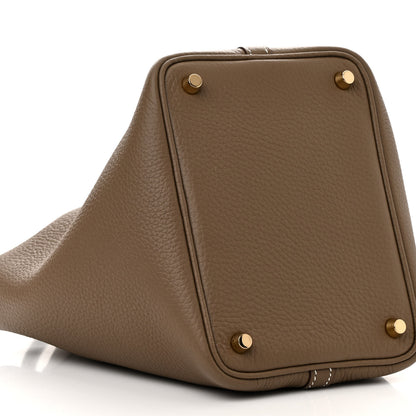 Hermes Taurillon Clemence Picotin Lock 18 PM Etoupe 8 of 10