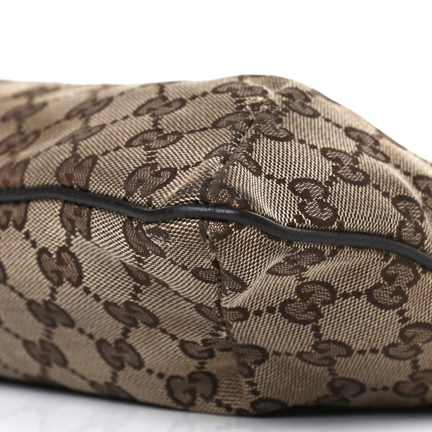 Monogram Web Small Flat Messenger Crossbody Dark Brown