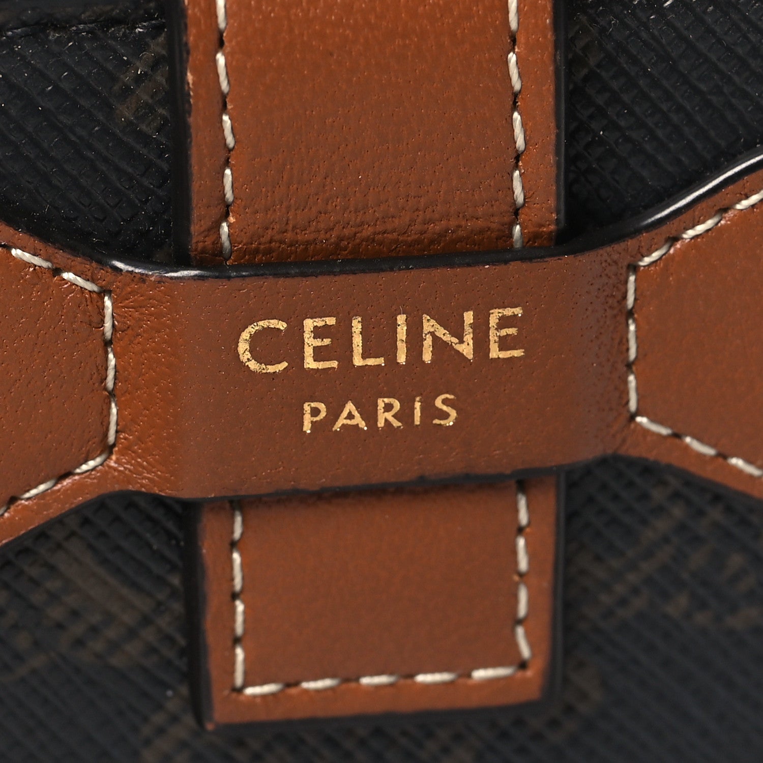 Celine Canvas Triomphe Medium Strap Wallet Tan 6 of 6