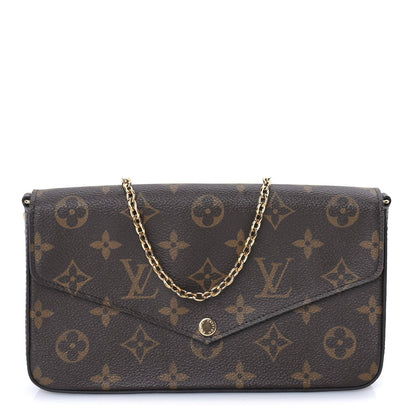 Louis Vuitton Monogram Pochette Felicie Chain Wallet  Fuchsia 1 of 7