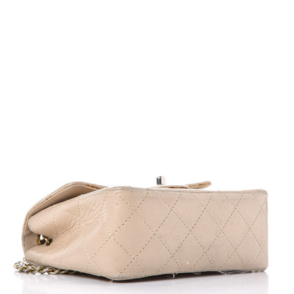 Chanel Lambskin Quilted Mini Rectangular Flap Beige 4 of 17