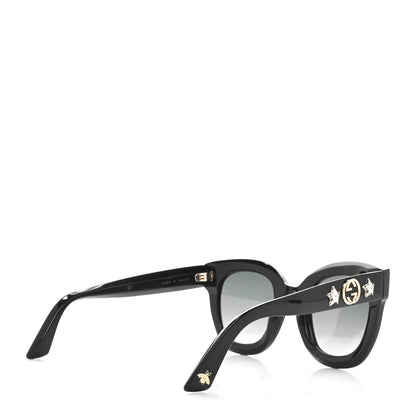 Gucci Round Frame Star Sunglasses GG0208S Black 4 of 7