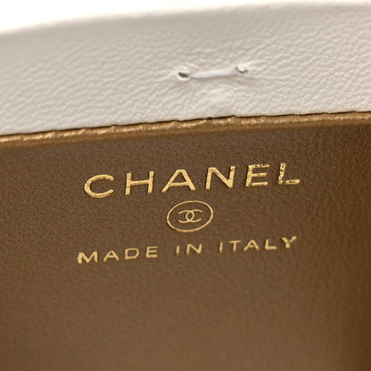 Chanel Lambskin Quilted Vanity Clutch With Chain White 6 of 7