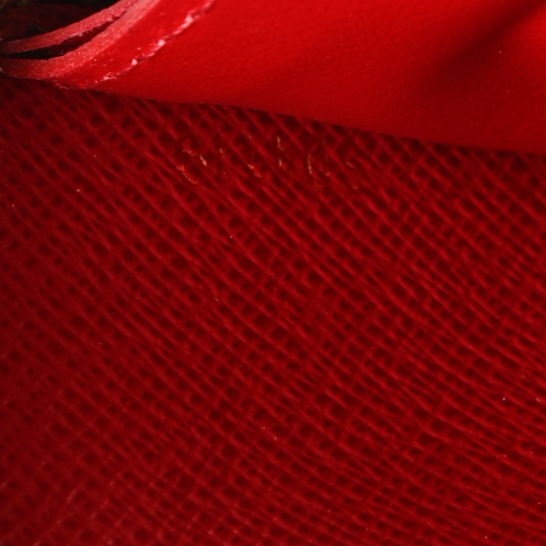 Damier Ebene Clemence Wallet Cherry