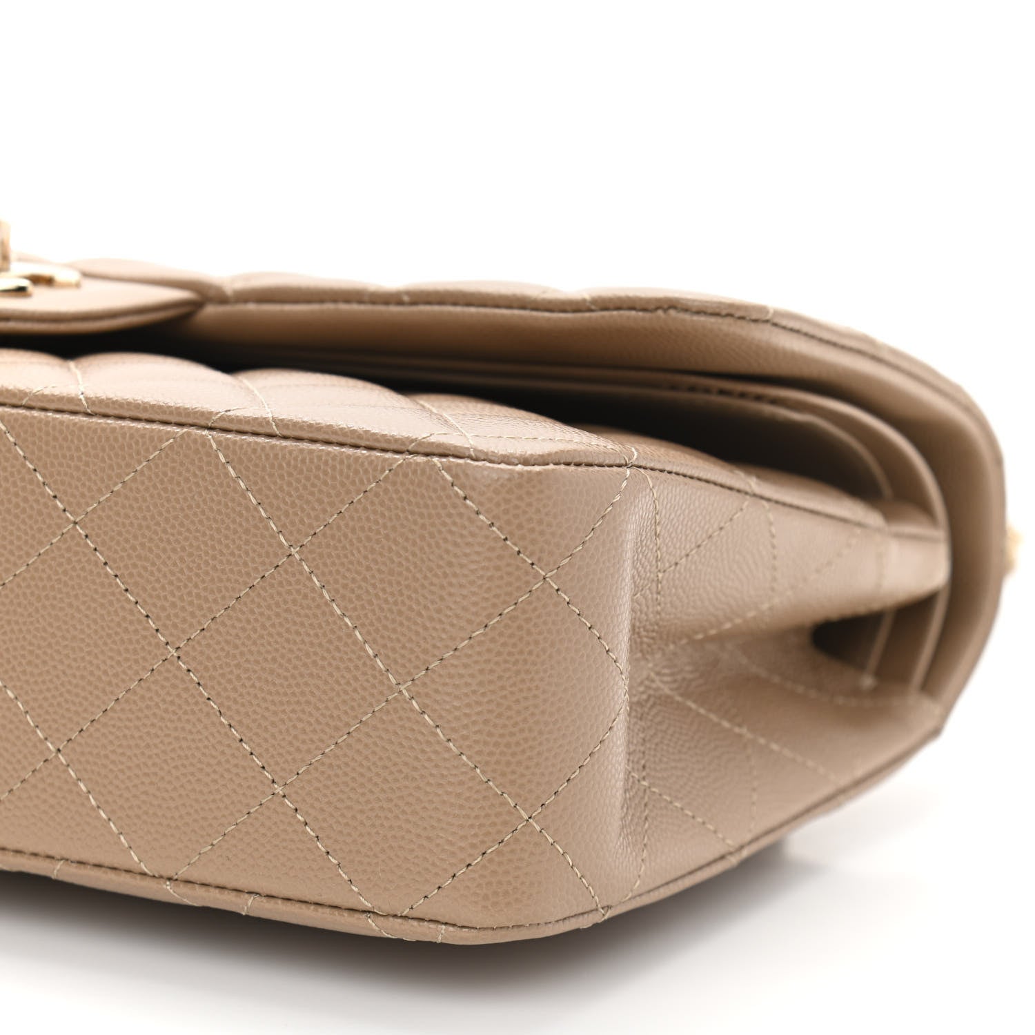 Chanel Caviar Quilted Medium Double Flap Beige 10 of 11