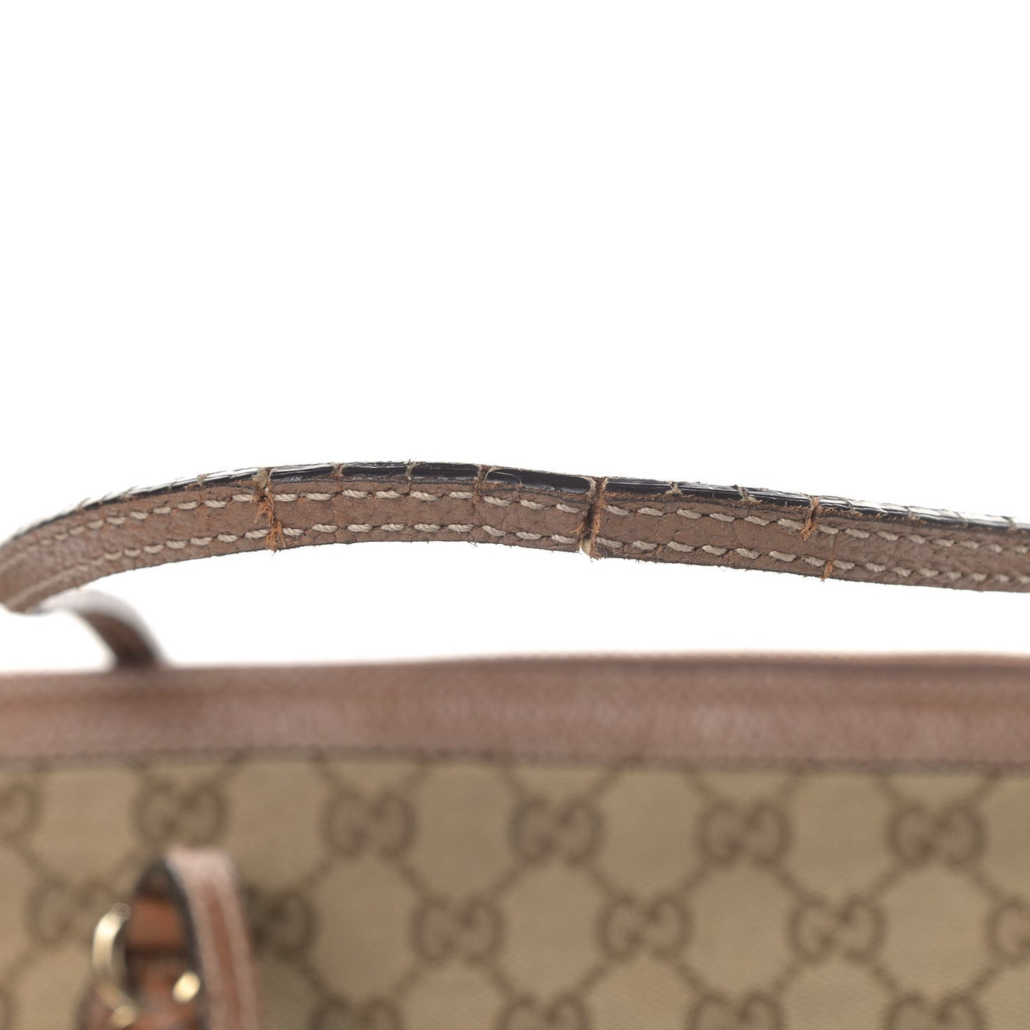 Monogram Medium Bree Shoulder Bag Beige Tabacco