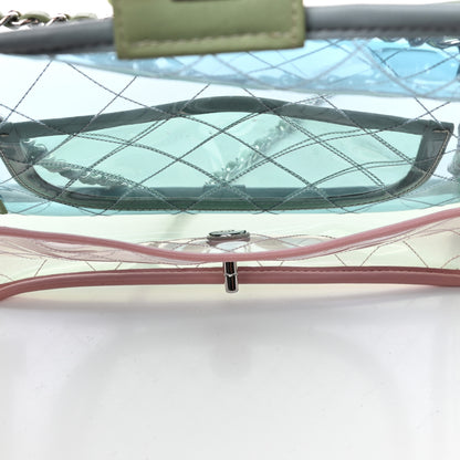 Chanel Lambskin PVC Quilted Medium Coco Splash Flap Blue Green 5 of 11