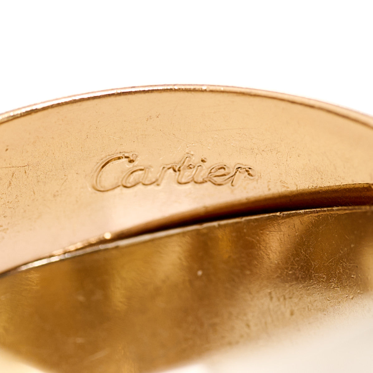 Cartier 18K Pink Yellow White Gold Large Trinity Ring 50 5.25 4 of 7