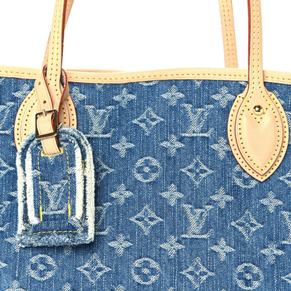 Louis Vuitton Monogram Denim Neo Neverfull MM Blue 7 of 9