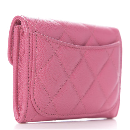 Chanel Caviar Quilted Flap Card Holder Wallet Pink 2 of 6
