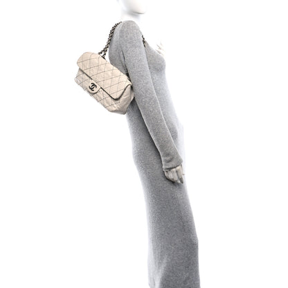 Chanel Glazed Goatskin Double Stitch Flap Ivory 2 of 10