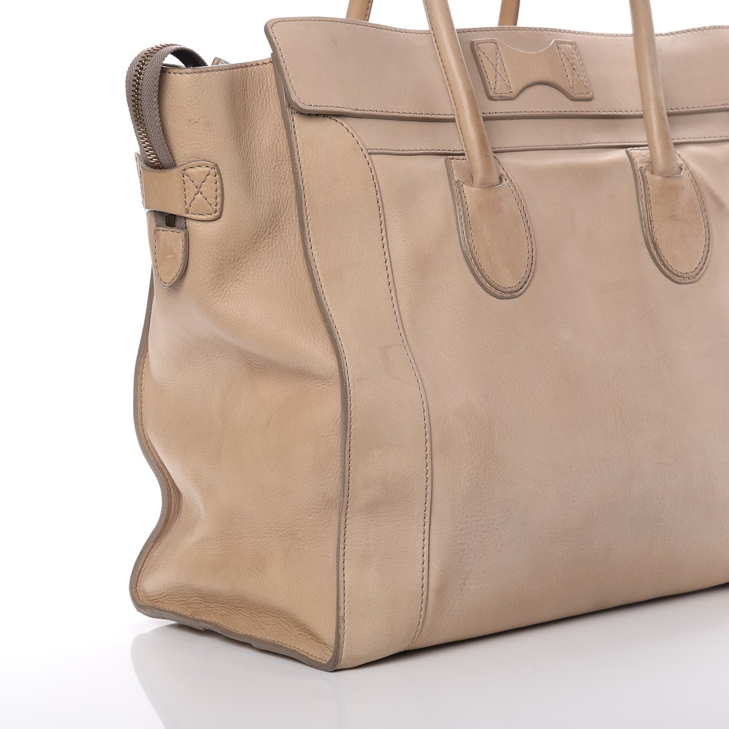 Celine Drummed Calfskin Medium Luggage Camel 13 of 21