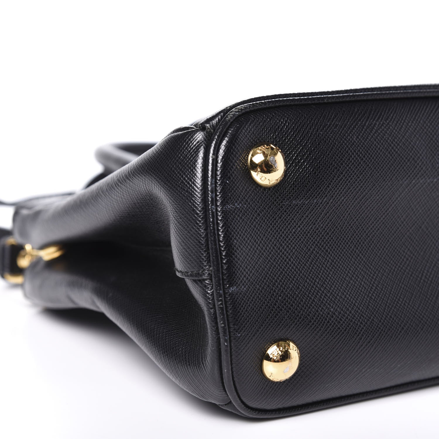 Prada Saffiano Mini Galleria Double Zip Tote Black 6 of 9