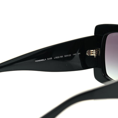 Chanel Acetate Rectangle Sunglasses 5435 Black 5 of 8