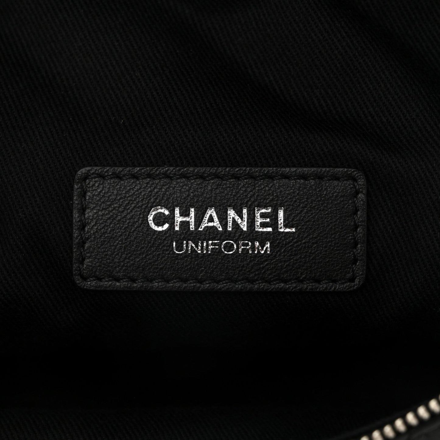 Calfskin Quilted Waist Belt Bag Black