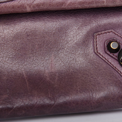 Balenciaga Agneau Classic Hardware Envelope Clutch Murier 9 of 9