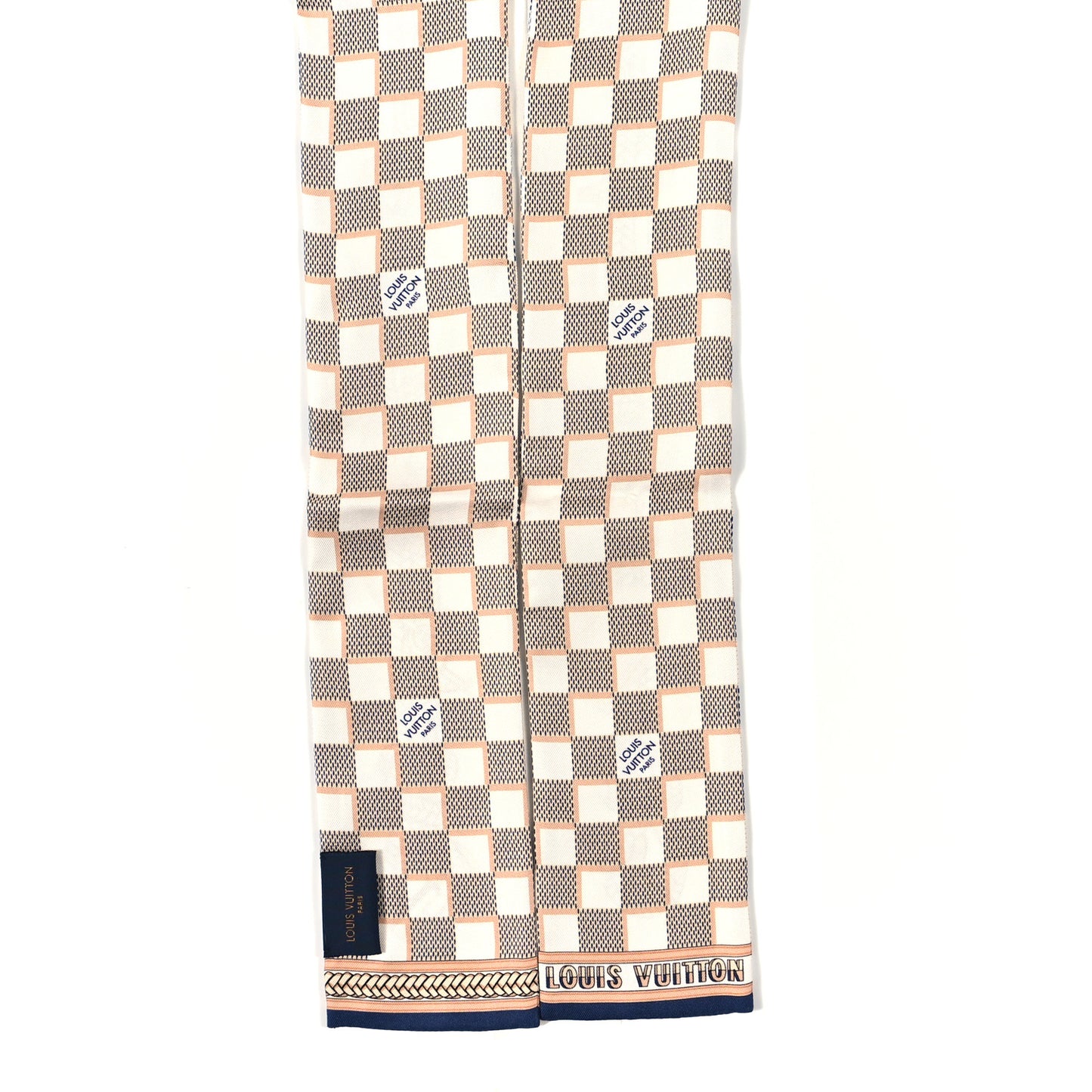 Silk Damier Azur Infinity Bandeau Azure Blue