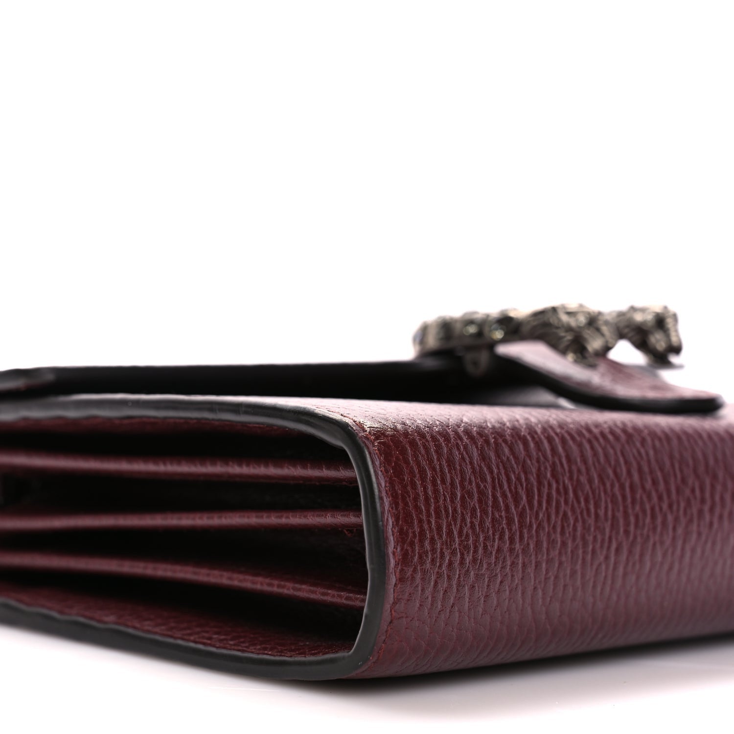 Gucci GUCCI Dollar Calfskin Crystal Mini Dionysus Chain Wallet Vintage Bordeaux 8 of 10