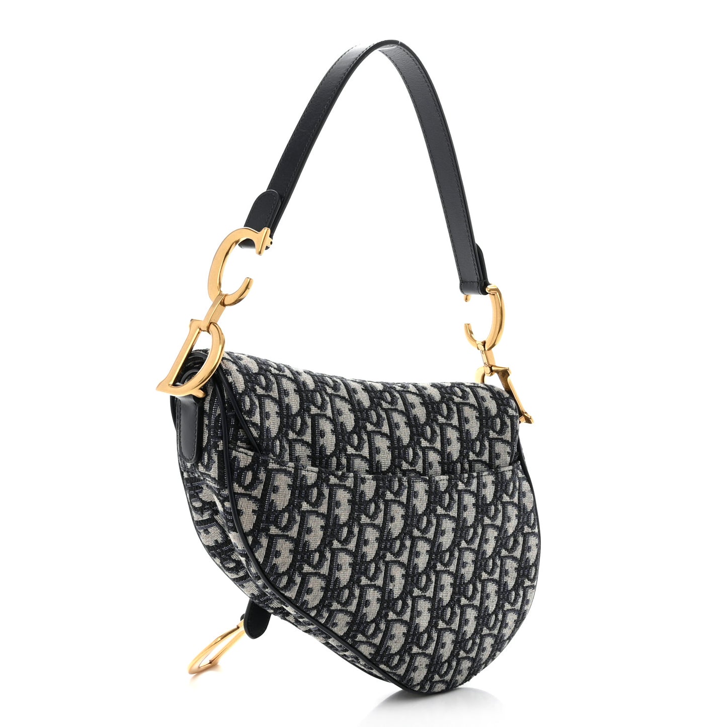 CHRISTIAN DIOR Oblique Saddle Bag Blue